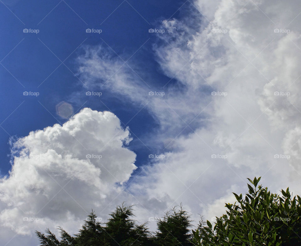 sky blue summer clouds by chris7ben