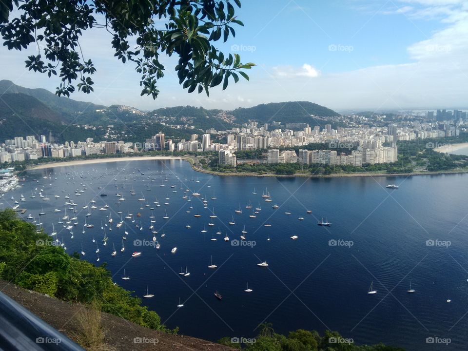 Botafogo Beach. View from top of Pão de Açúcar