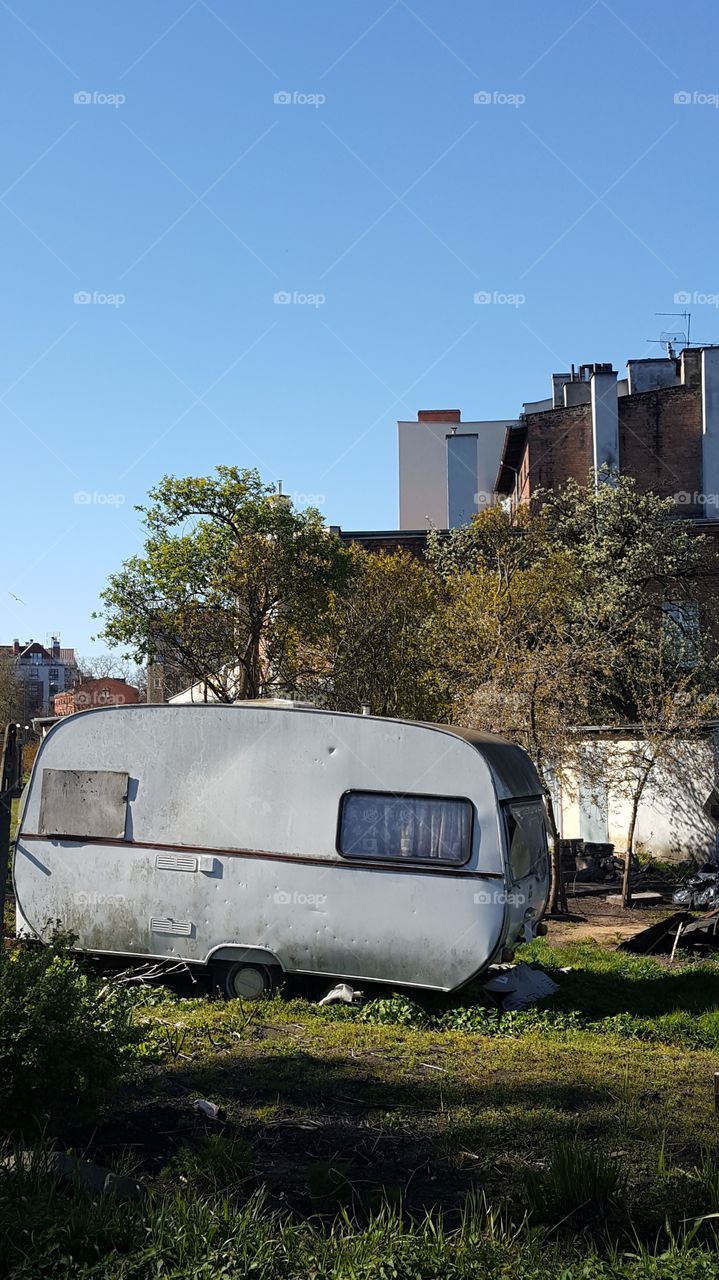 No Person, Abandoned, Vehicle, Outdoors, Architecture