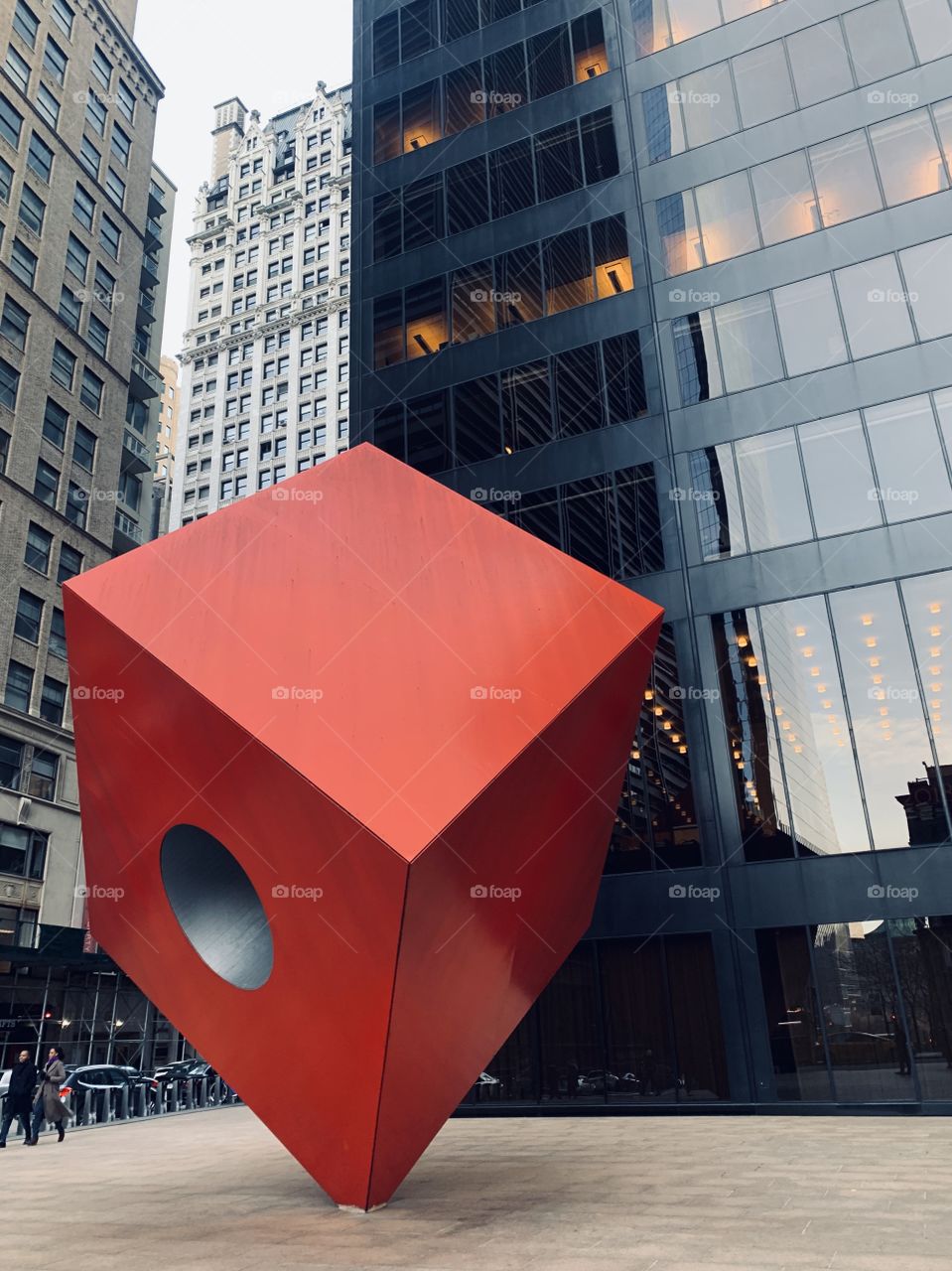 The Red Cube at Zuccotti Park, Wall Street! 