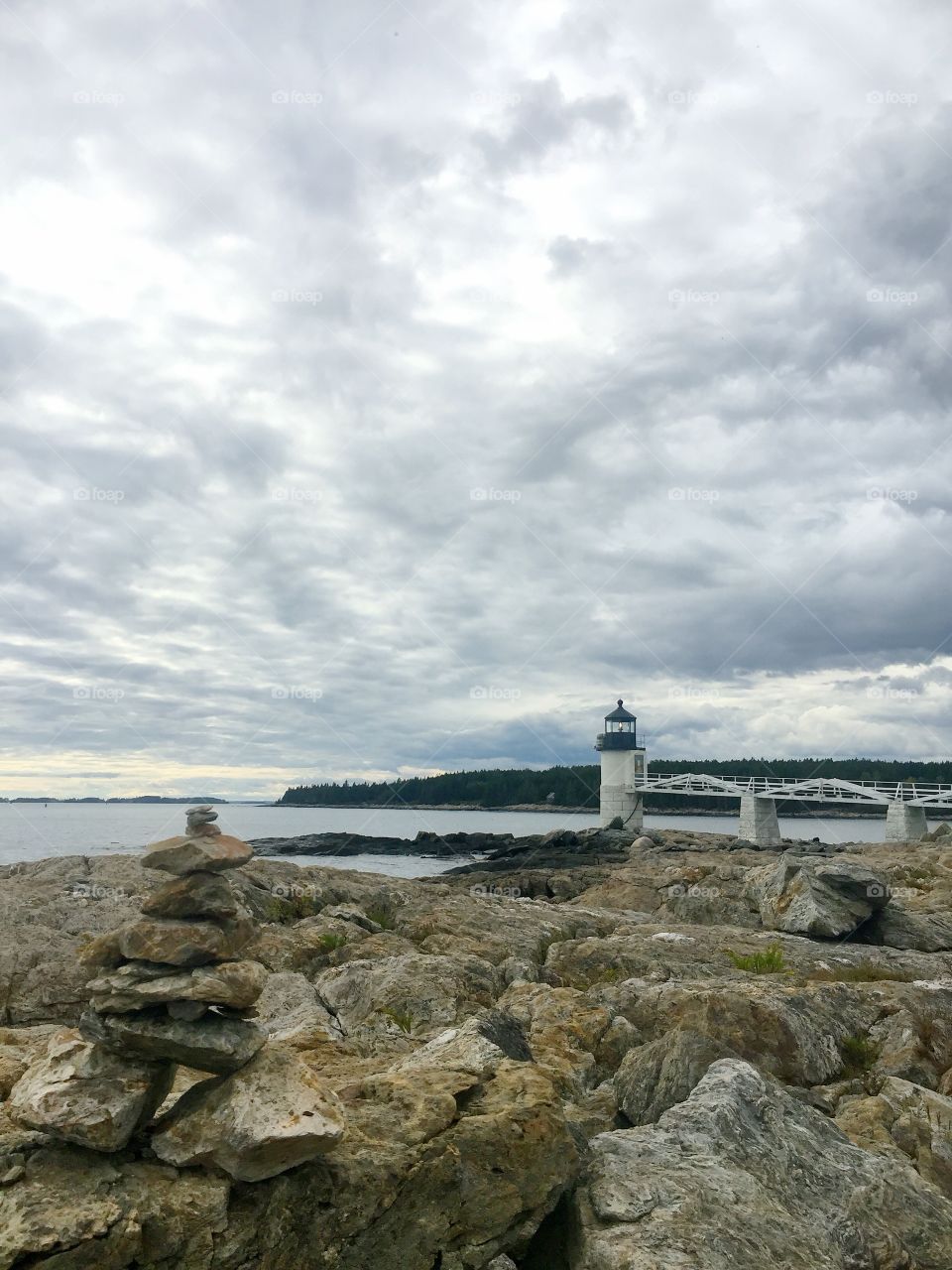 Distant view of lighthouse