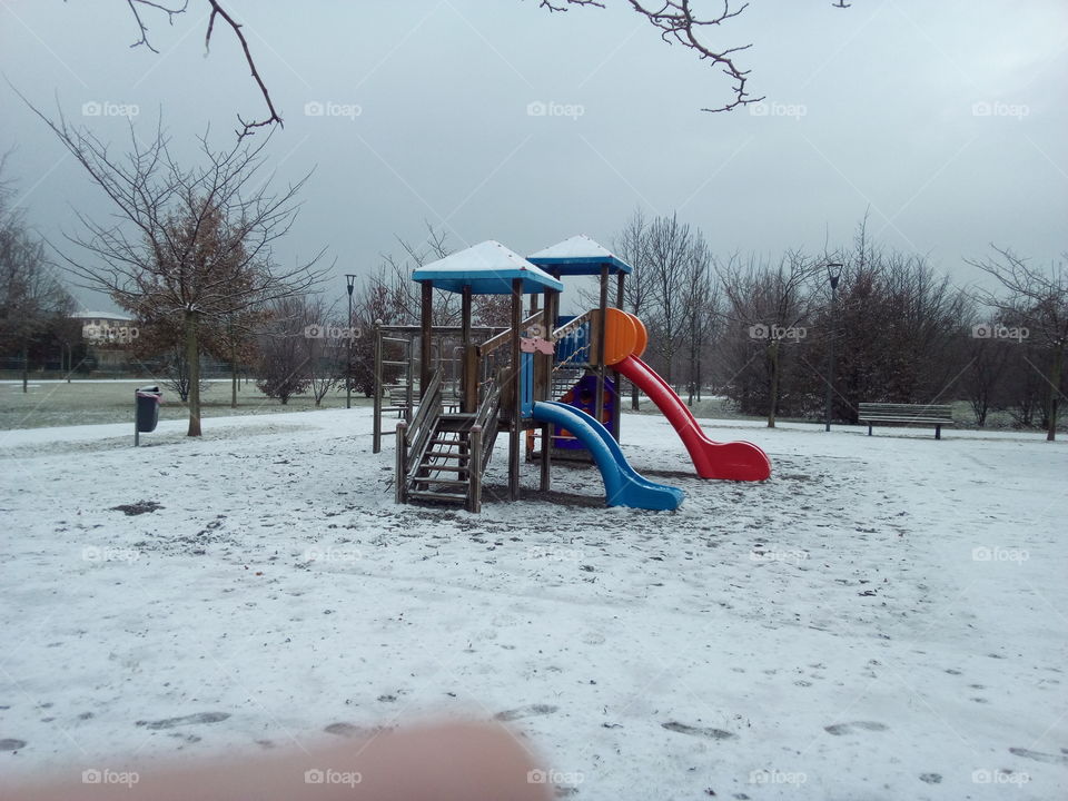 first snow in park