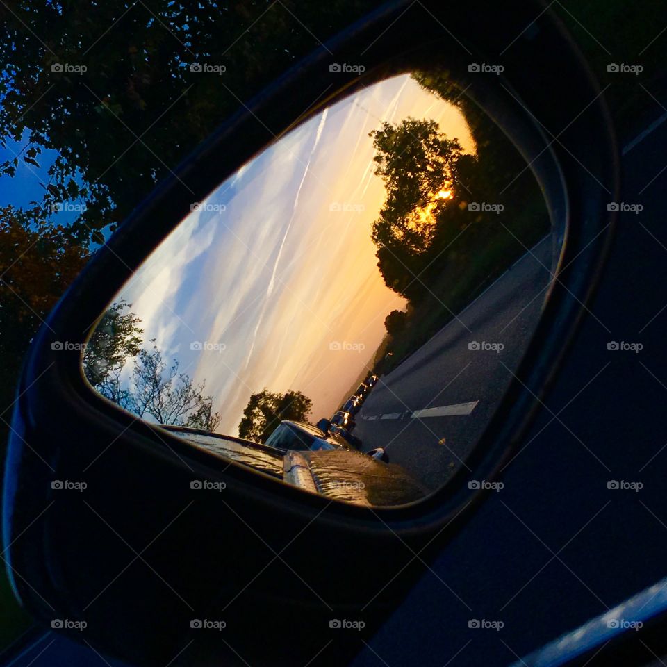 Sunset in Rear View