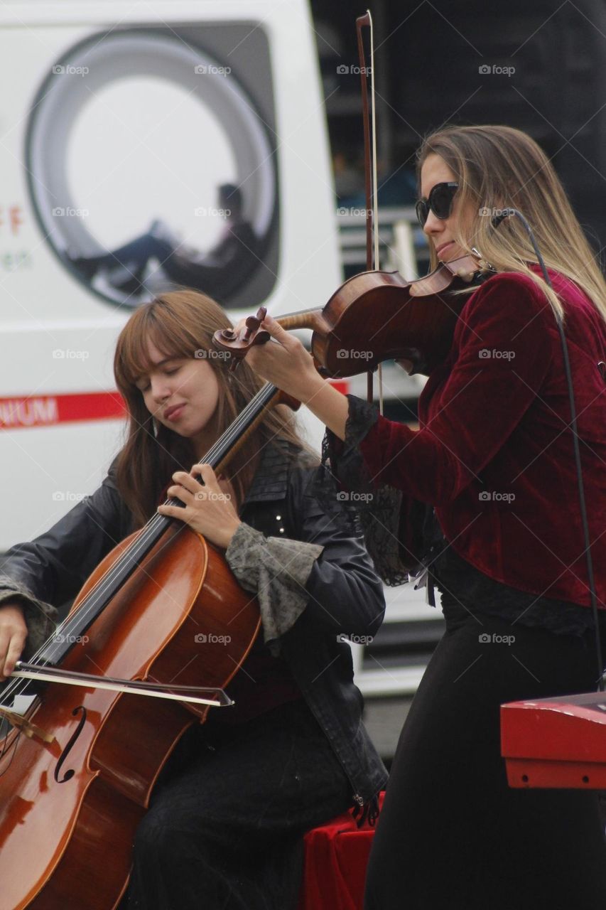 Cello and violin