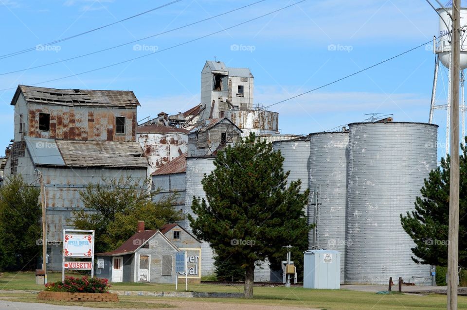 Abandoned sunflower refinery in Wilson, Kansas.