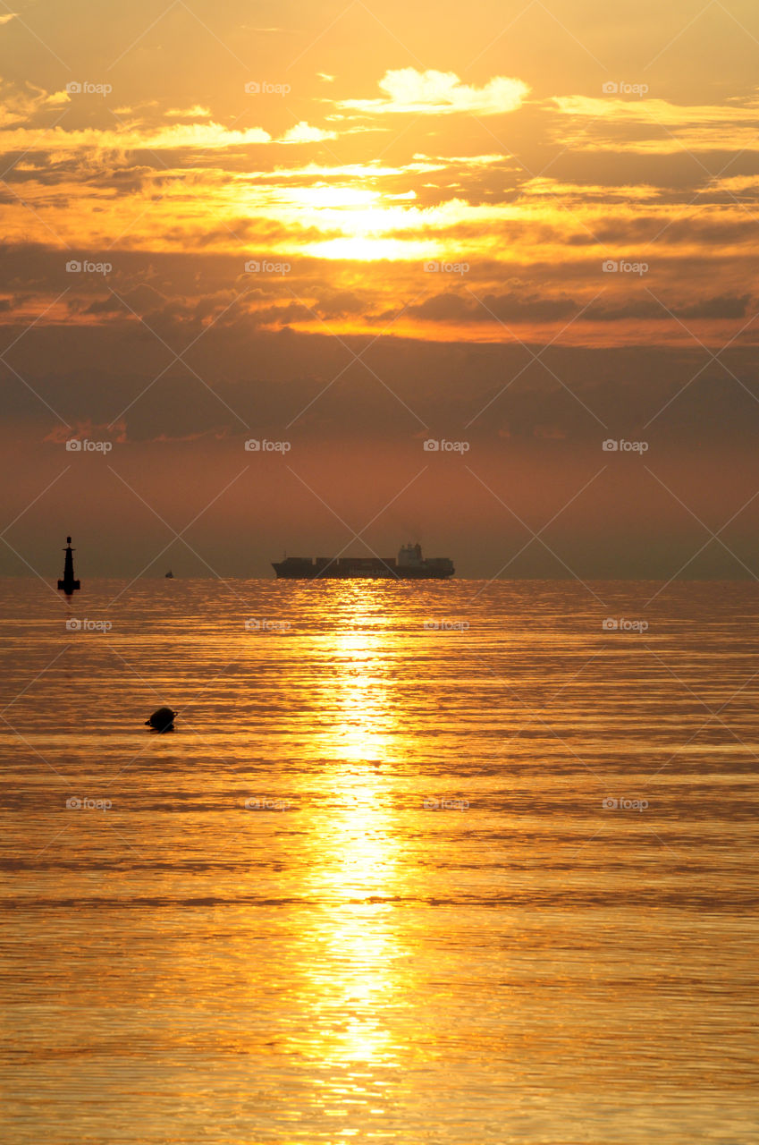 yellow sunrise silhouettes