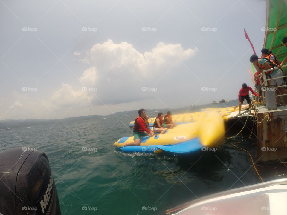 Blurry Banana Boat Boracay
