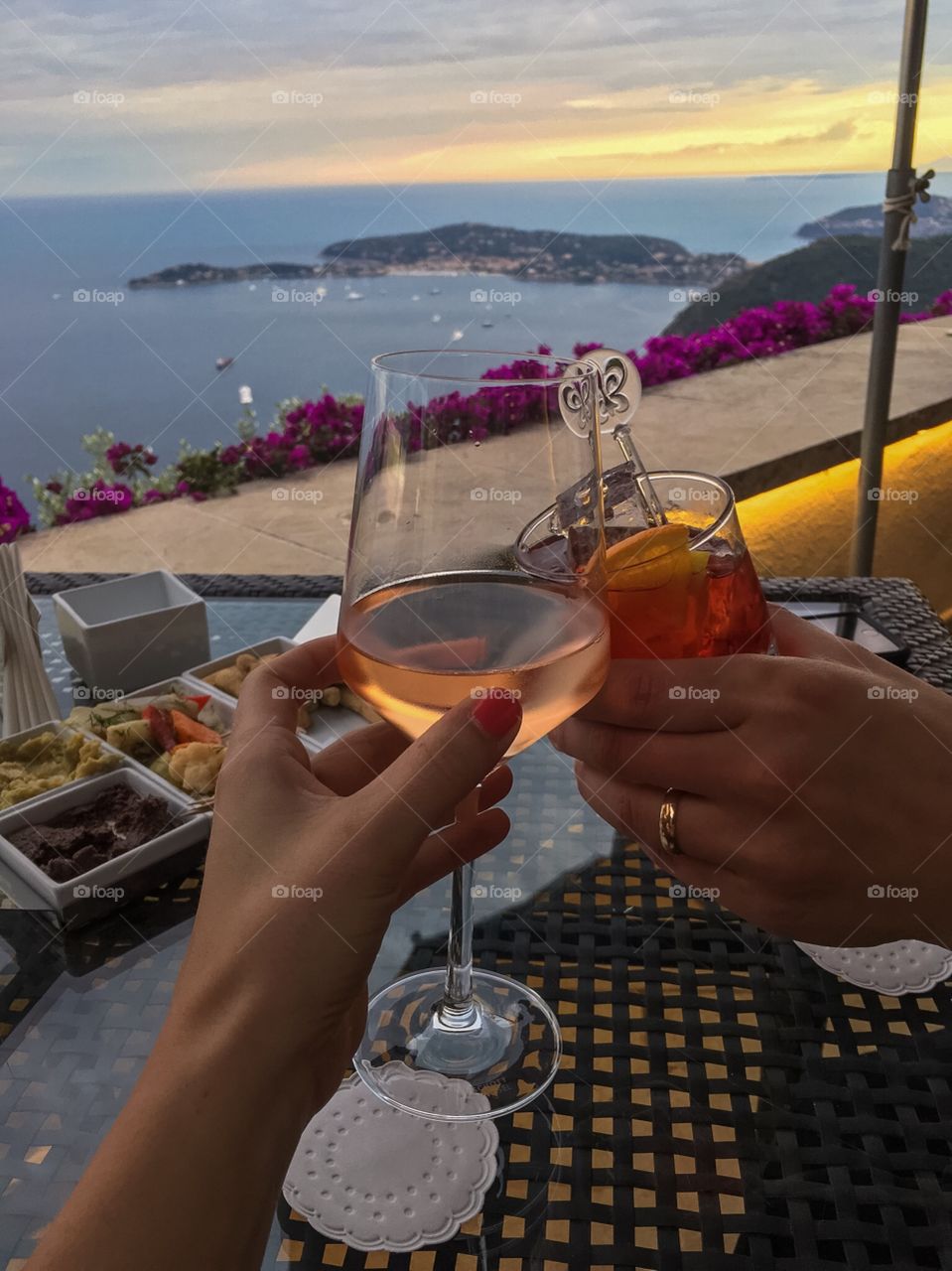 South of France dinner view