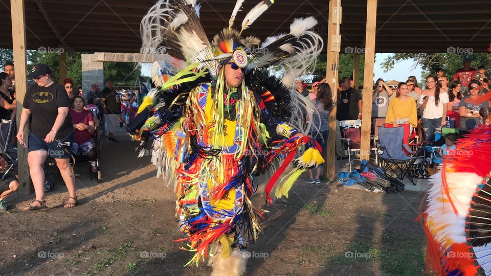 Sisseton Wahpeton Sioux Tribe Tradional Dancer At Tribal Pow-Wow 2018