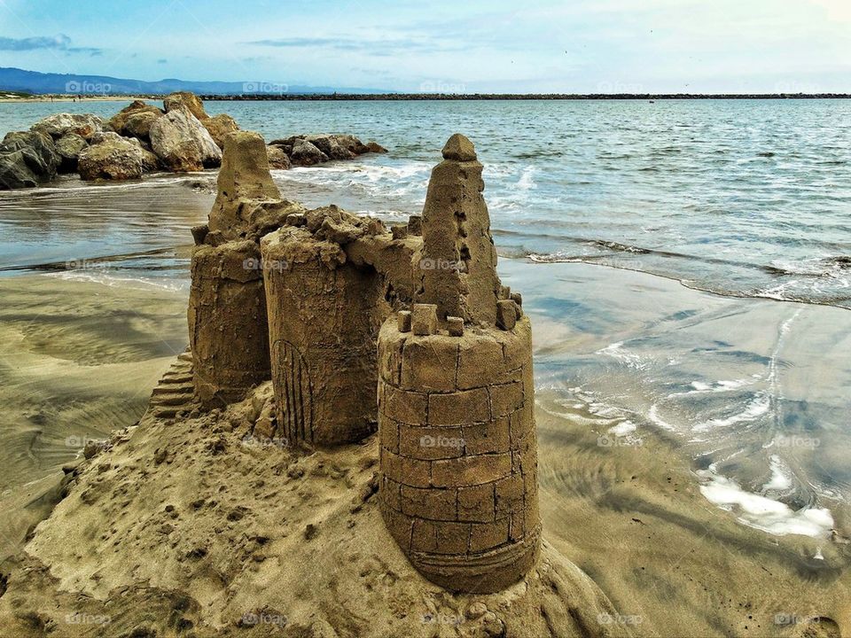 Beautiful sand castle