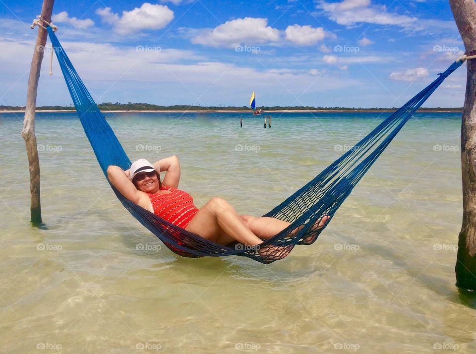 Moment relax on Jericoacoara Beach, CE - Brazil