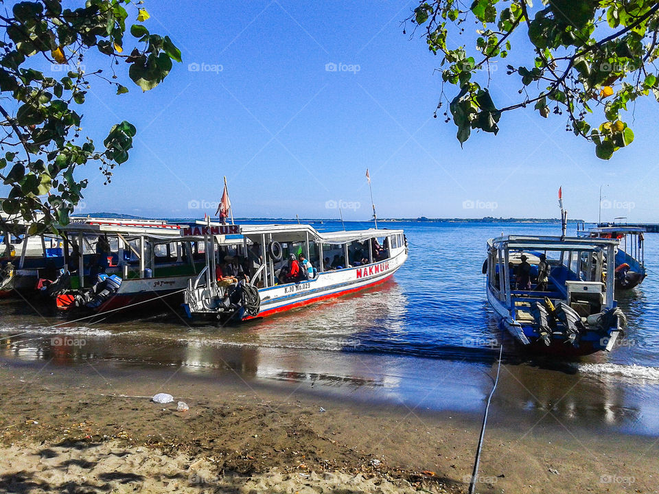 Public transport to gili trawangan island,lombok,Indonesia