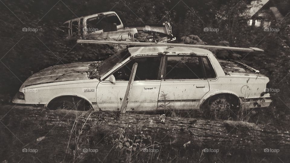 Abandoned car