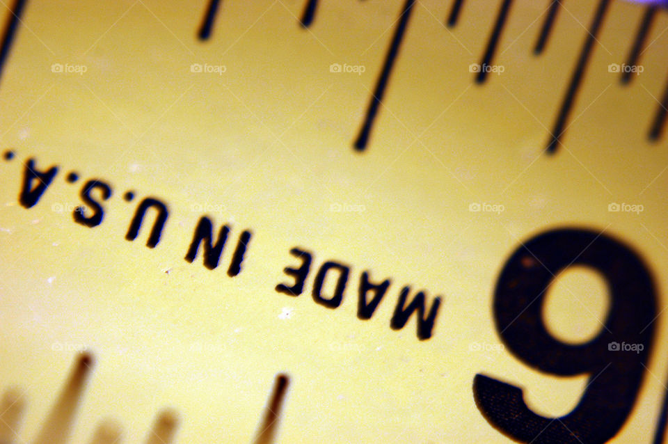 close up on a tape measure