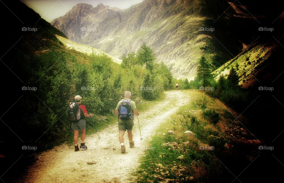 Walkers. French Alps