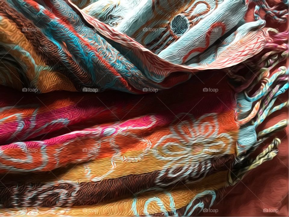 Fashion textile clothing boho drape