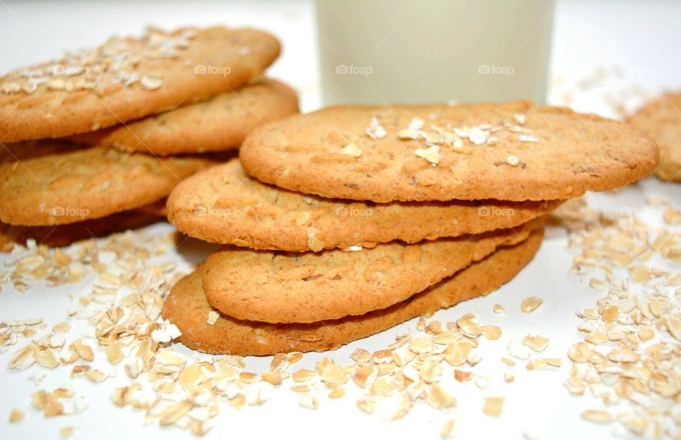 tasty food cookies with milk