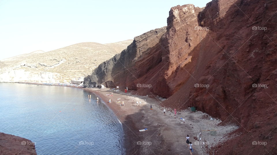 Greece Santorini Red beach. Greece Santorini red beach