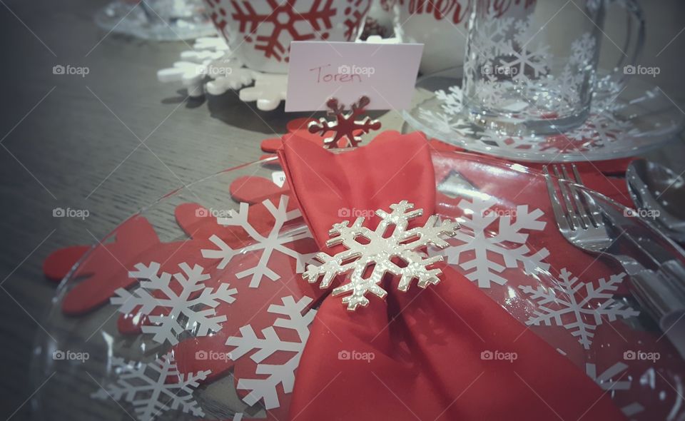 holiday table setting