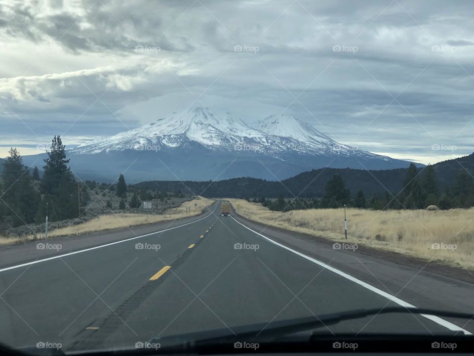 Mt Shasta, Oregon. A beautiful drive passed it with the snow capped mountains.