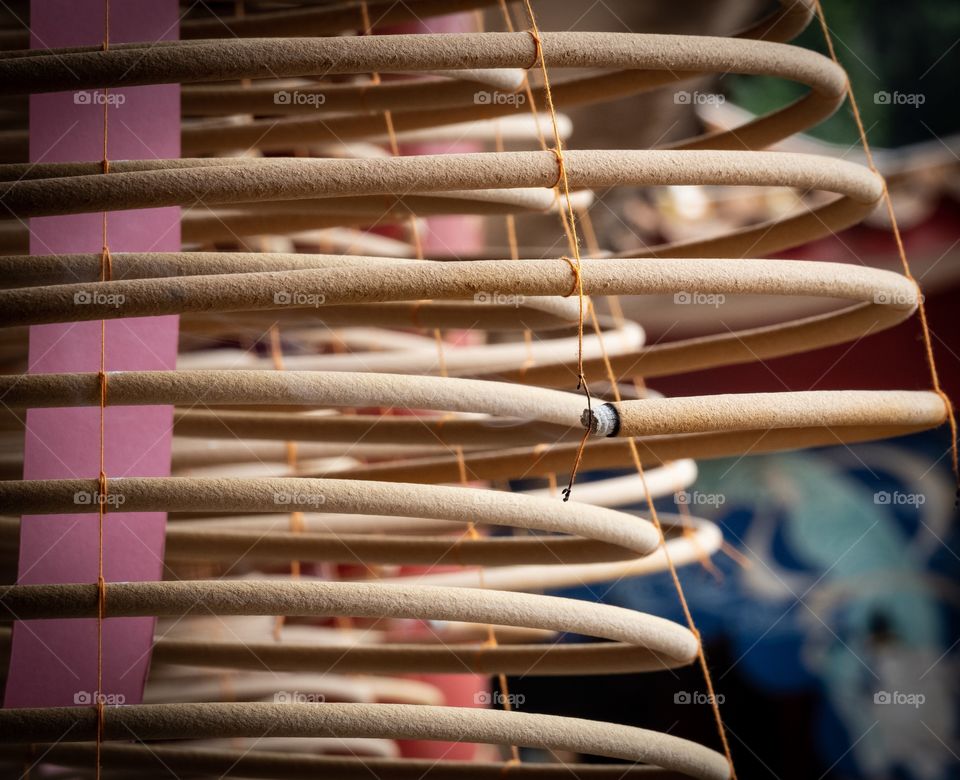 Cycle incense at Malaysia Chinese temple  