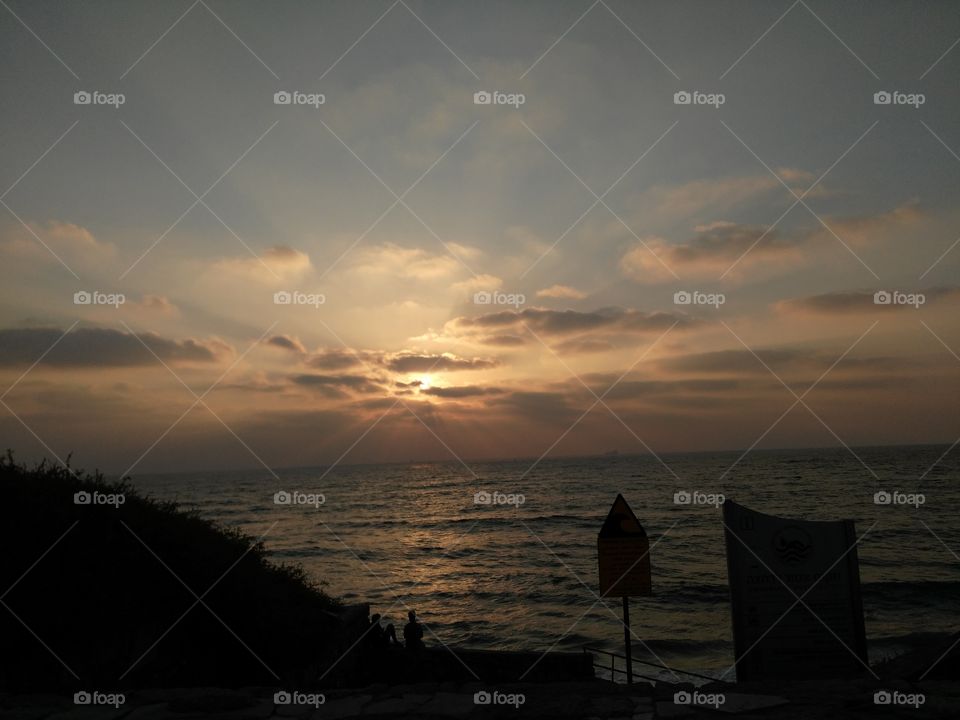 Sunset, Dawn, Water, Beach, Sea