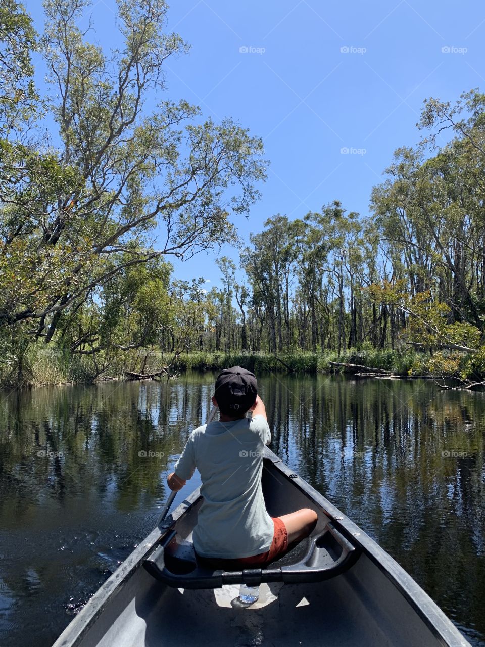 River view with canoe