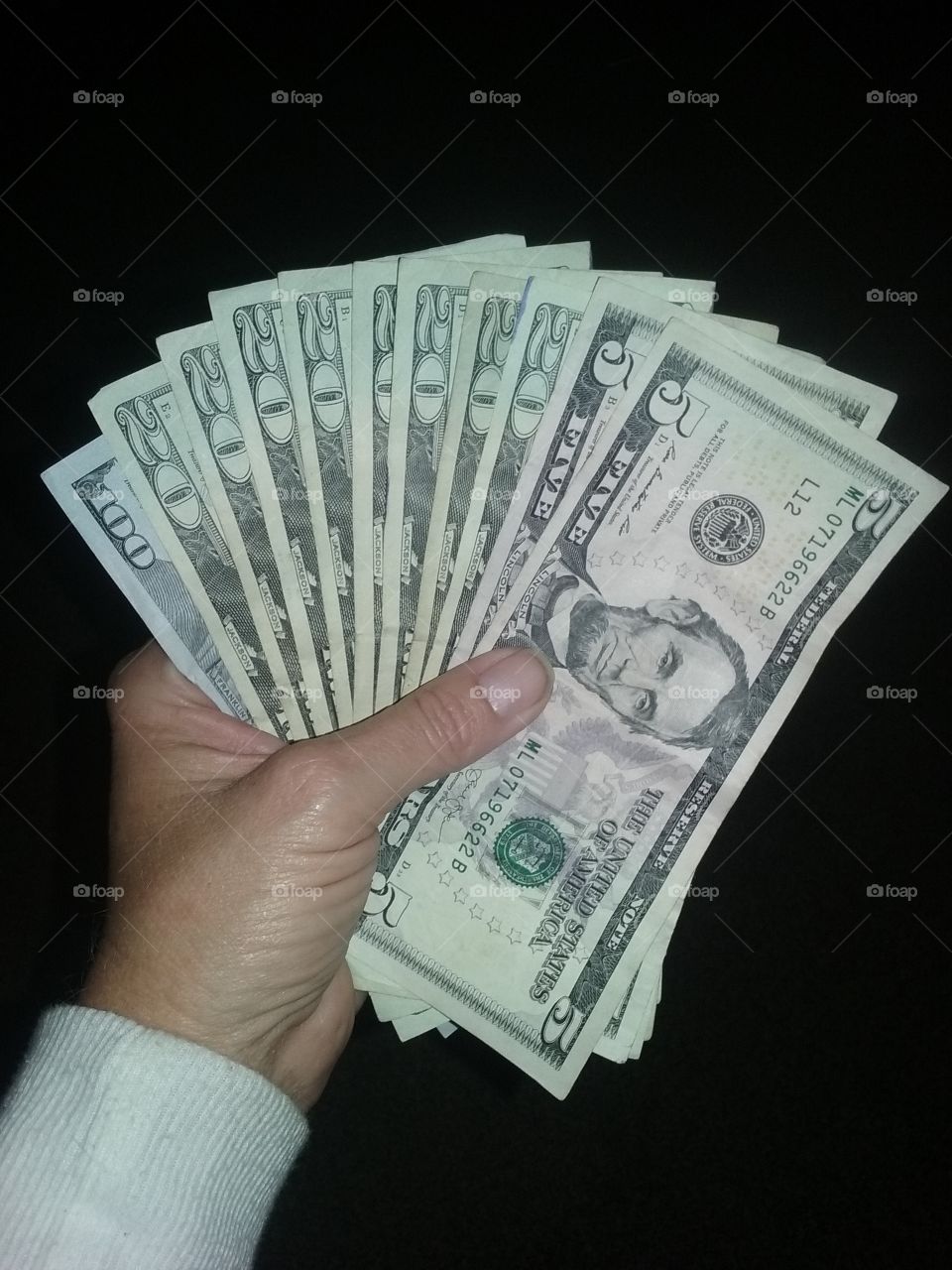 American dollars, a days pay!