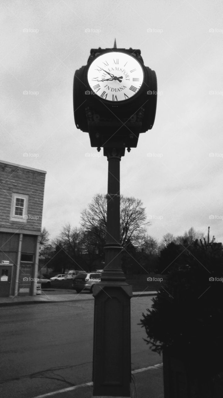 Monochrome Street Clock