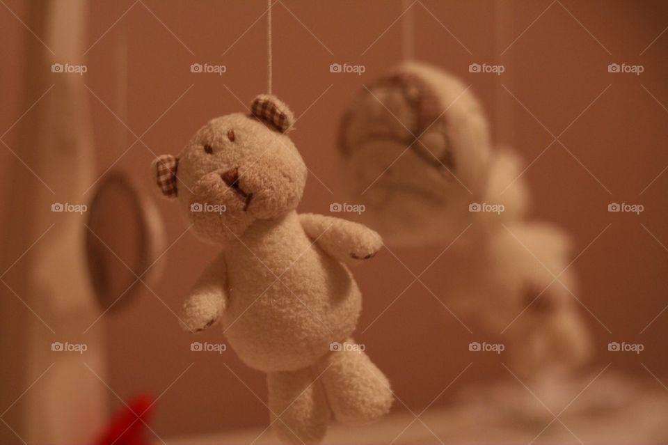 Hanging teddy bear