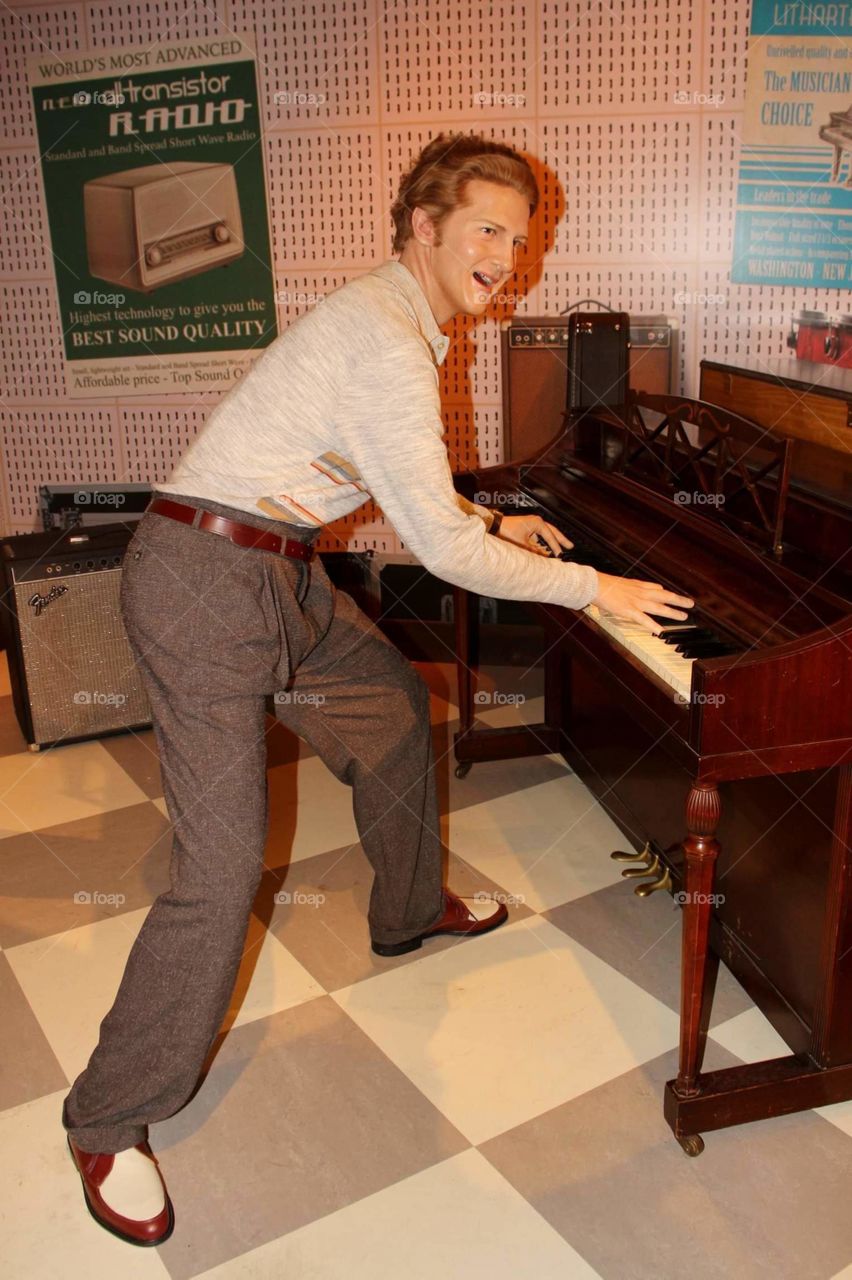 Jerry Lee Lewis wax figure at Madame Tussauds in Nashville, Tennessee