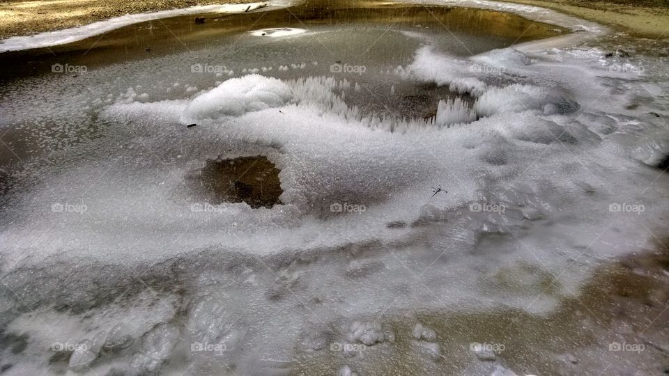 water the element of life!!
frozen puddle