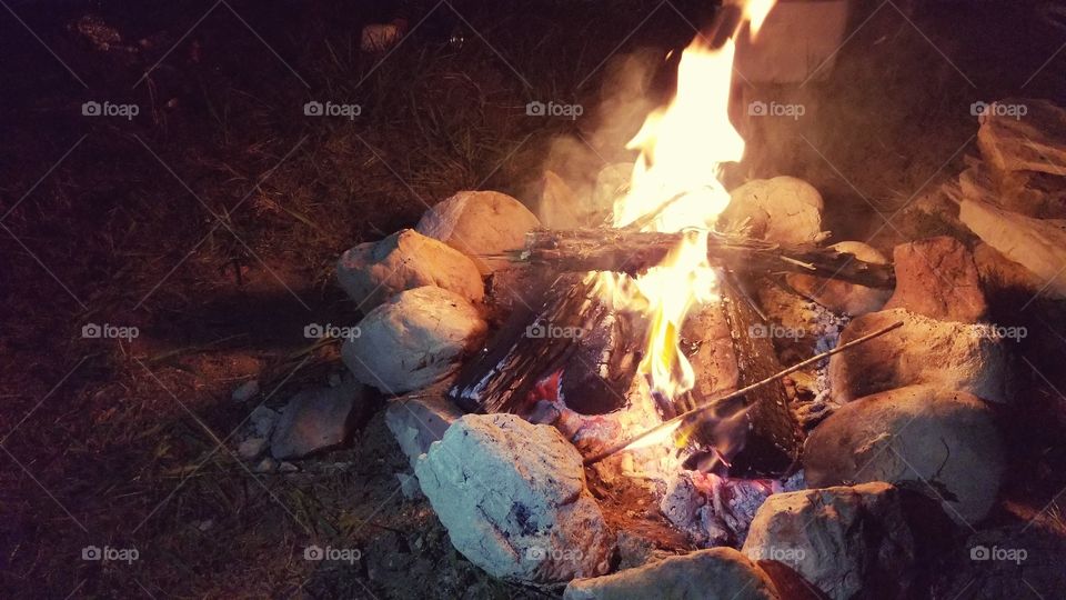 Flame, Smoke, Campfire, Charcoal, Firewood