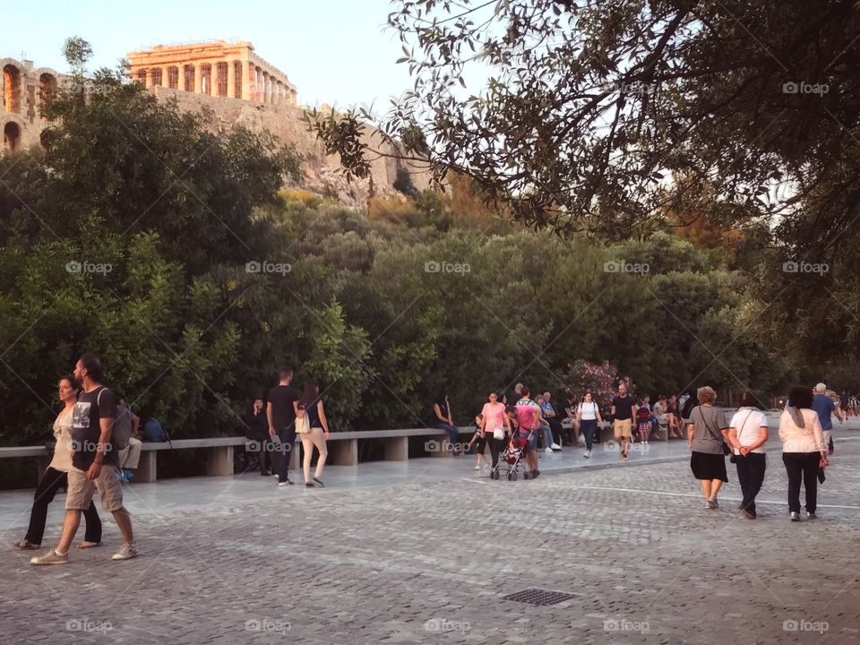 Walking under Acropolis 