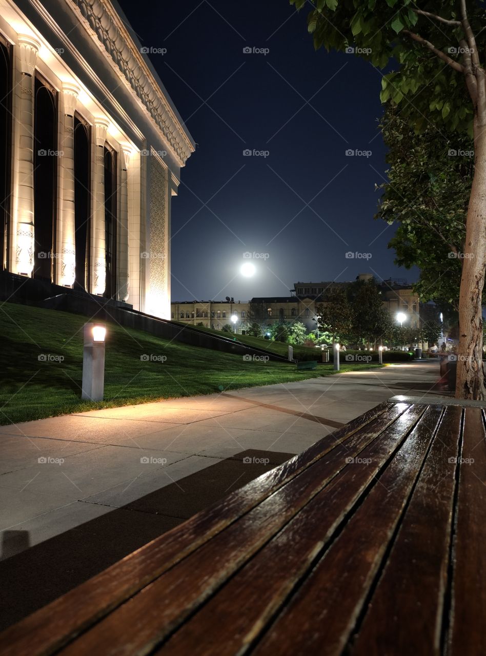 beautiful spring moon Tashkent Uzbekistan