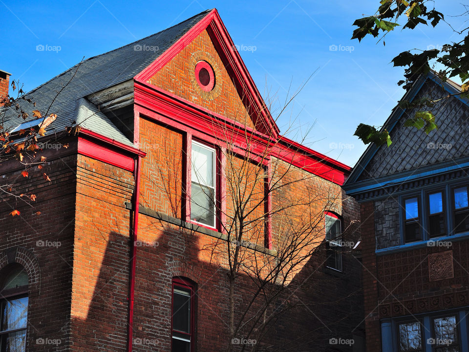 red windows house old by delvec