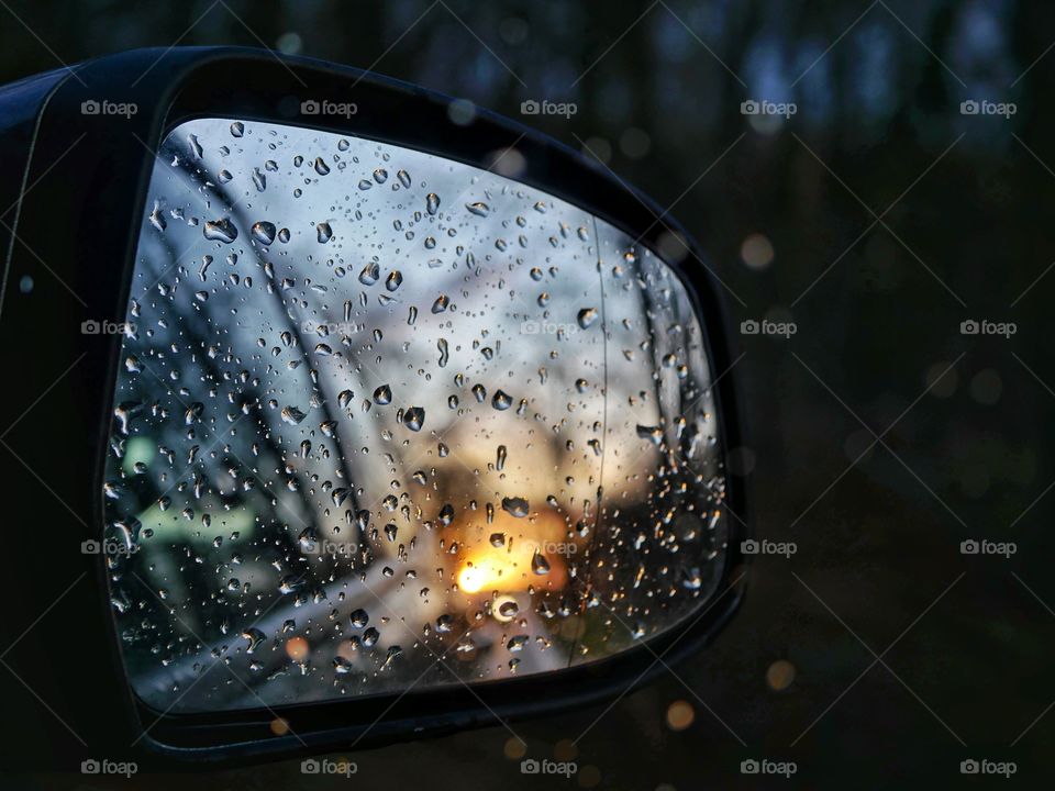 Wet side-view mirror