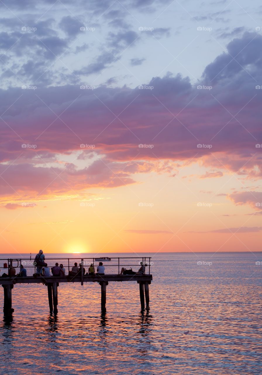Luster. Summer at St Kilda beach in Melbourne Australia