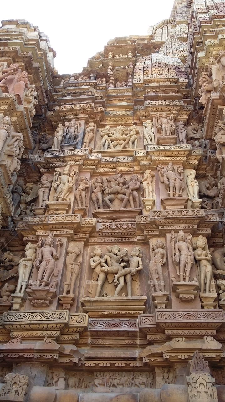 Sculptures at khajuraho temples