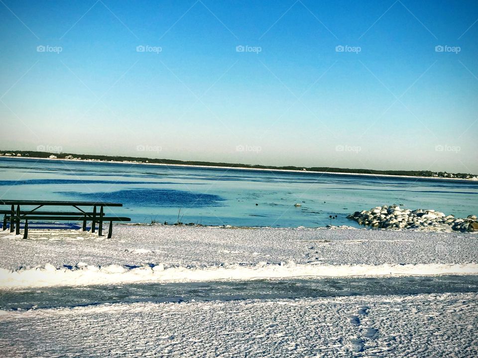 Frozen beach 