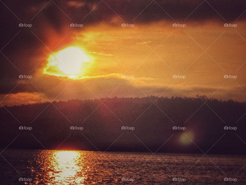 sunrise on matano lake