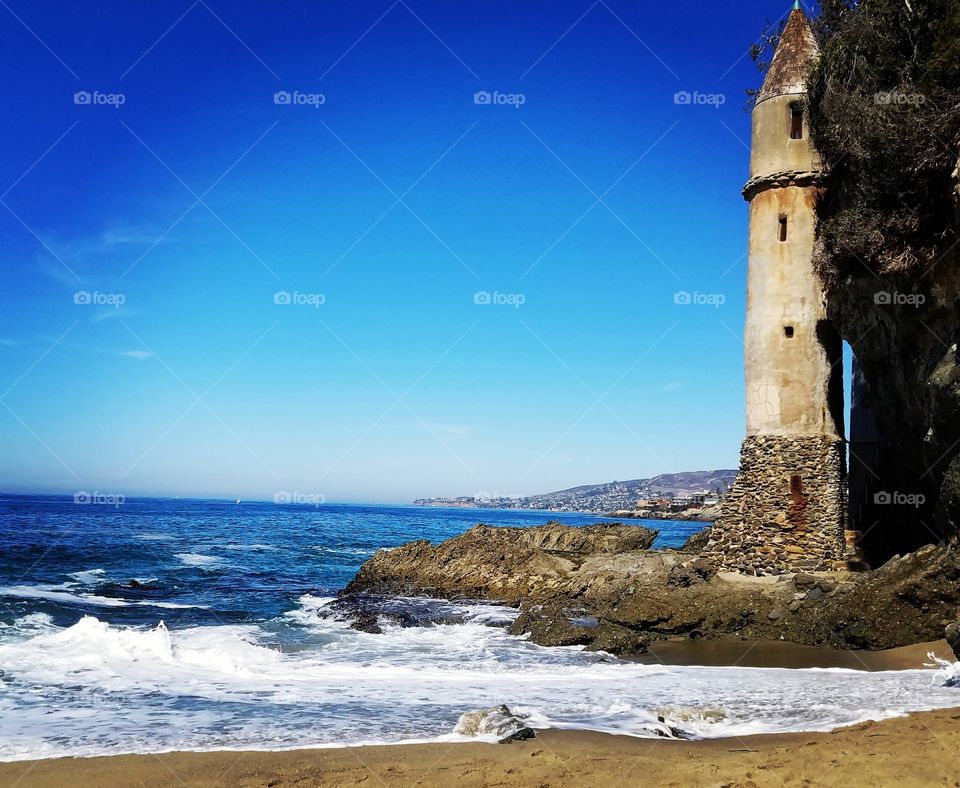 Castle Tower on the beach