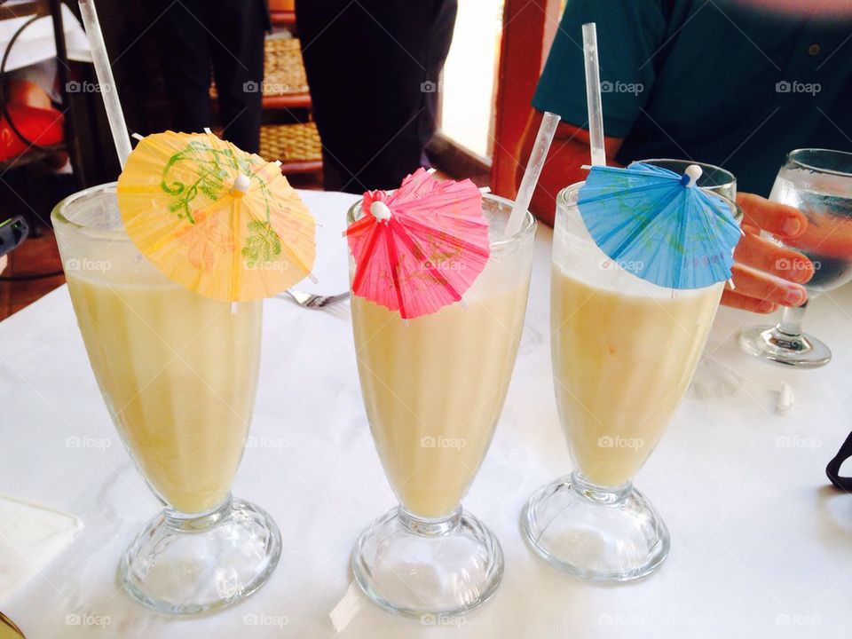 Colorful drink umbrellas