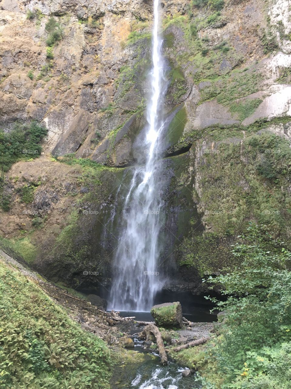 Waterfalls in the Columbia Gorge, Oregon.