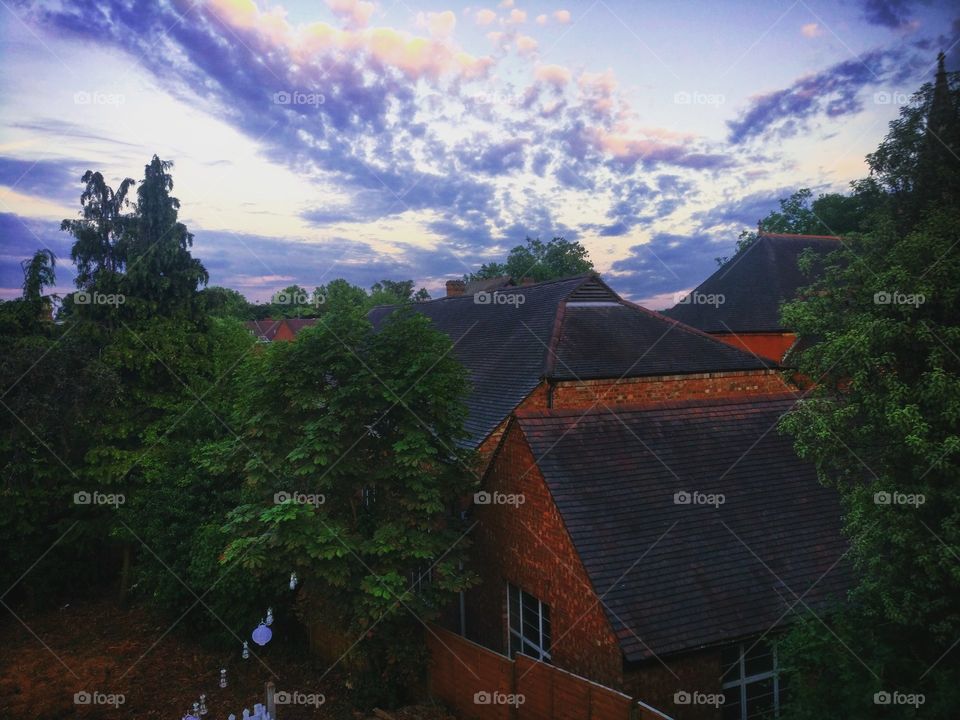 #window #view #purple #sky