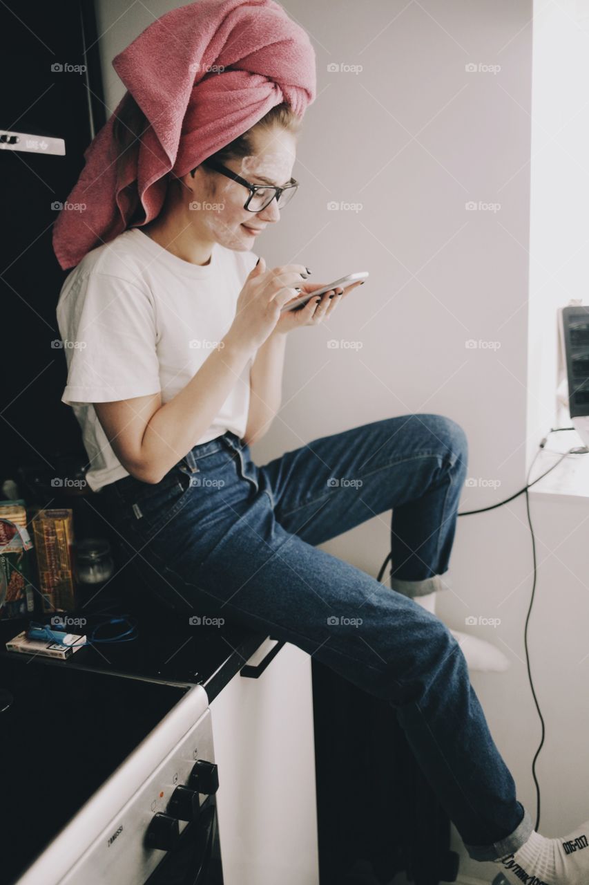 Girl using mobile 