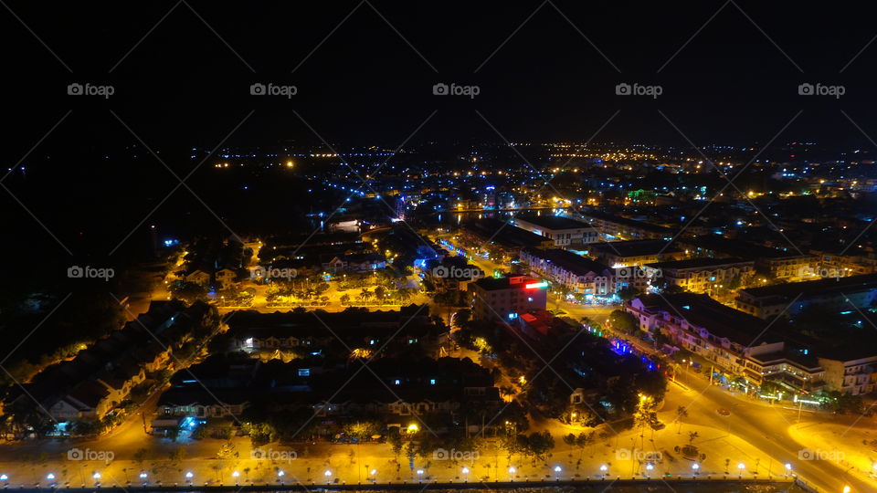 City, Dusk, Evening, Downtown, Street