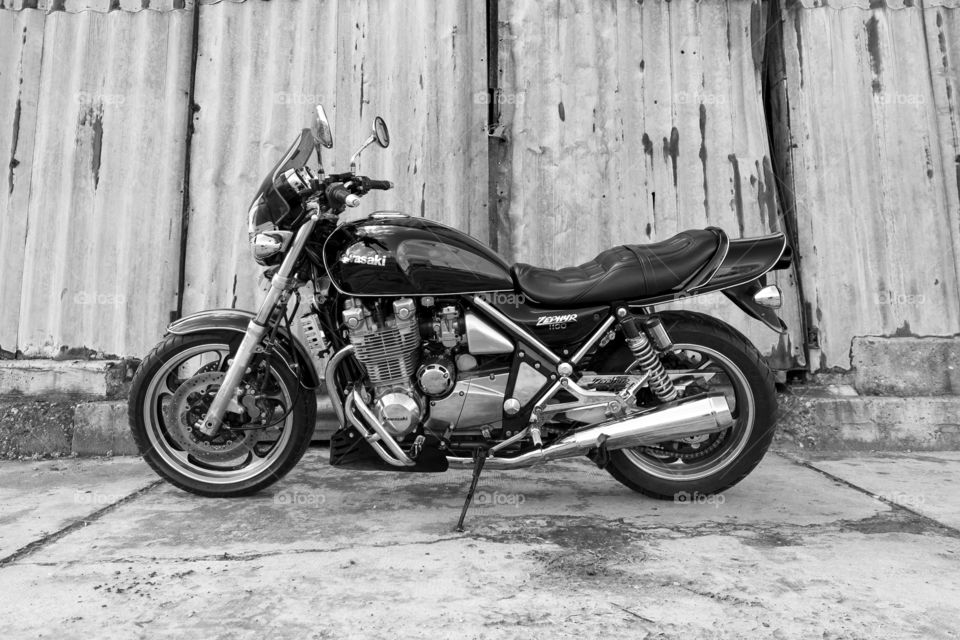 old vintage kawasaki motorcycle
