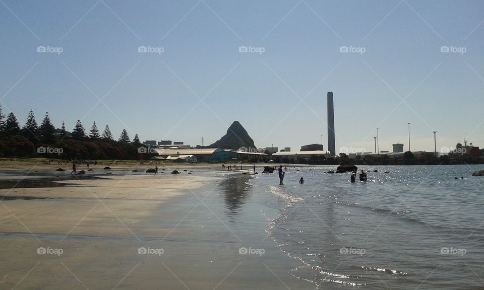 port taranaki. summer beach