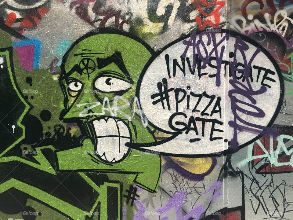 Pizzagate Graffiti, Melbourne Australia 